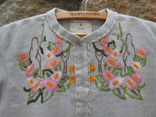 Load image into Gallery viewer, Grandma Gray Kurta With Hand Embroidery
