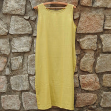 Load image into Gallery viewer, Pineapple Yellow Half Body Panel Kurta with Katha Embroidery (Price on Request)
