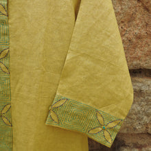 Load image into Gallery viewer, Pineapple Yellow Half Body Panel Kurta with Katha Embroidery (Price on Request)
