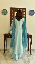 Load image into Gallery viewer, Pure cotton AQUA blue palazzo set

