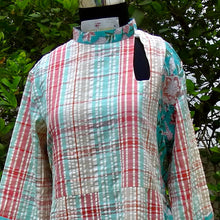 Load image into Gallery viewer, Multicolour Seersucker Peek-a-boo Dress
