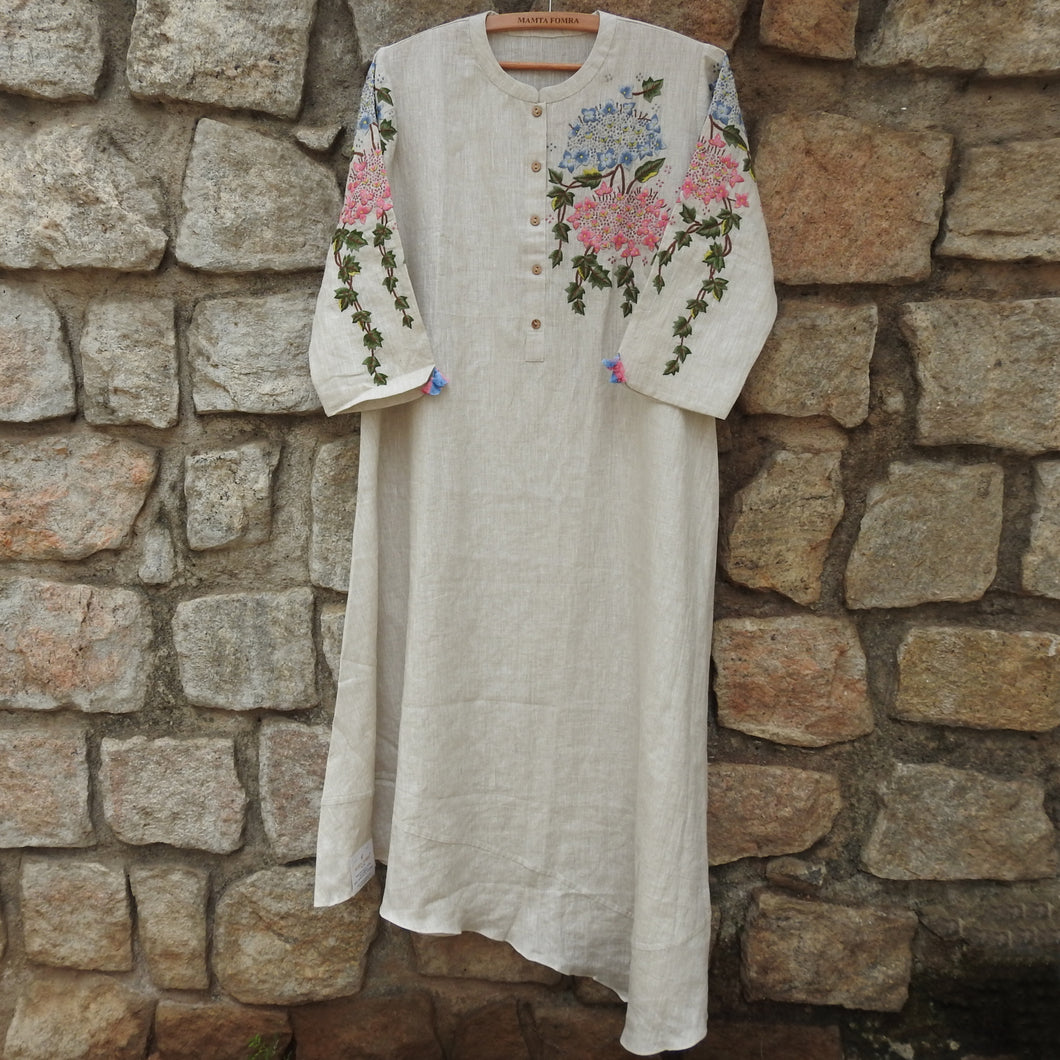 Parchment Off-White Biased Cut Dress